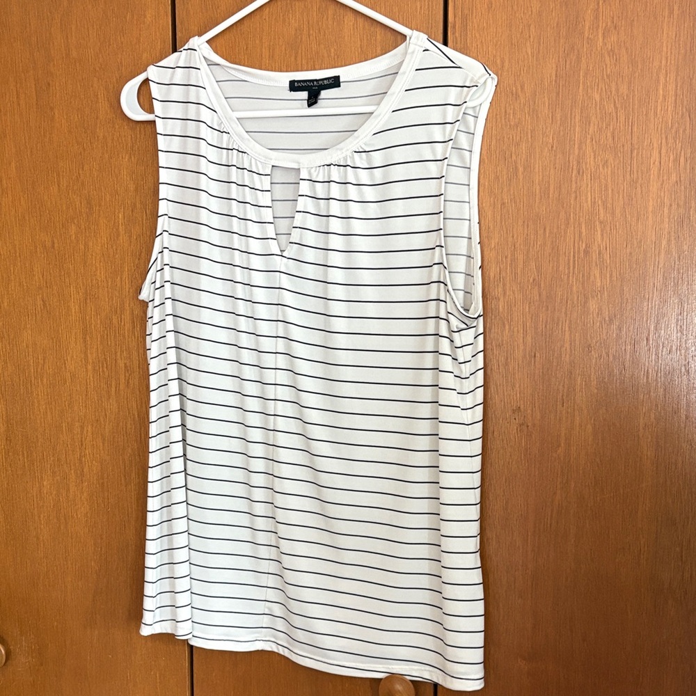 Banana Republic Striped Sleeveless Top